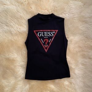 Guess Mock Neck Tee. Worn once.